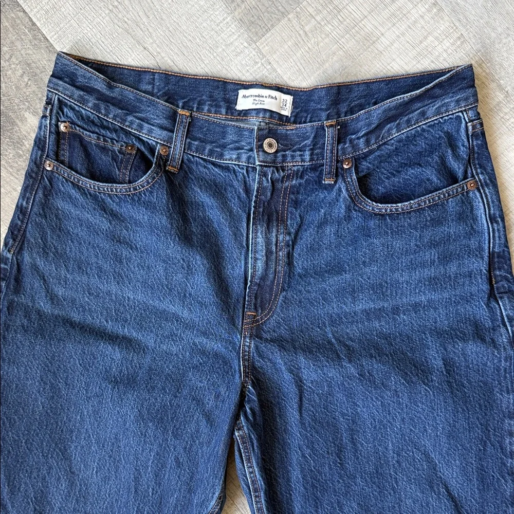Abercrombie & Fitch the loose high-rise jeans size 32 in Deep Blue - Picture 3 of 7